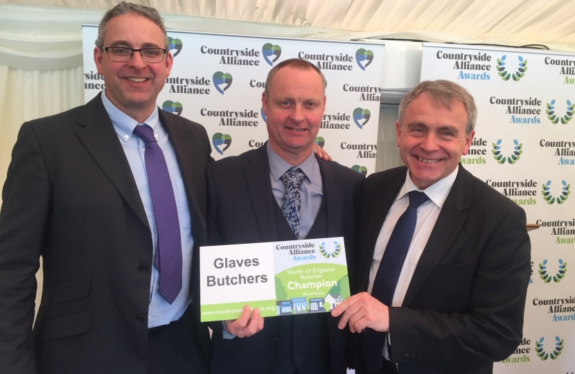 Local Butchers, Glaves Butchers, from Brompton have been recognised at the Countryside Alliance Awards in London