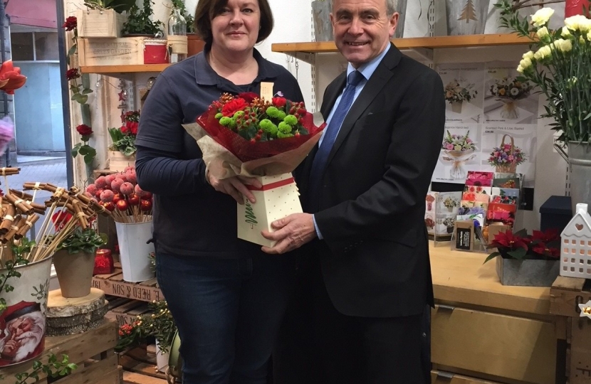 Robert Goodwill MP visits Louise Florists to support Small Business Saturday in Scarborough
