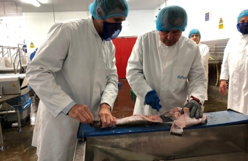 Fisheries Minister Robert Goodwill today visited Grimsby Fish Market, a focal point for the local fish processing industry