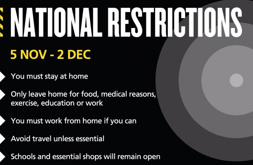New National Restrictions from 5 November 
