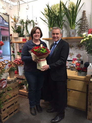 Robert Goodwill MP visits Louise Florists to support Small Business Saturday in Scarborough