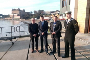 Warship HMS Duncan to be affiliated with Scarborough, Defence Secretary Gavin Williamson announces on visit to town   