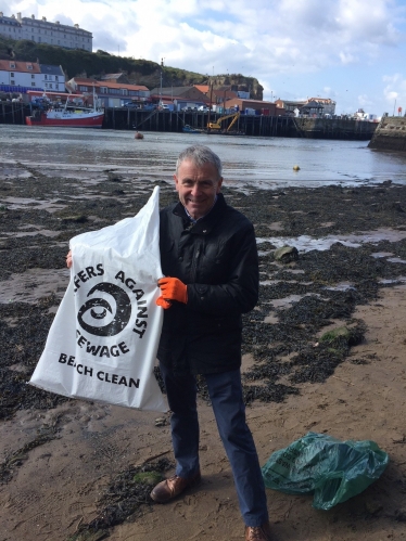 Robert Goodwill MP took part of the Whitby Sweep with Surfers Against Sewage